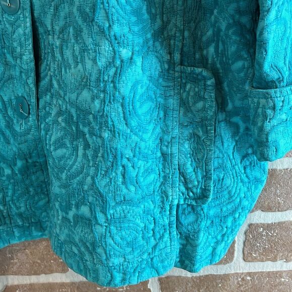 Focus Casual Life Womens Button Up Cotton Textured Jacket Size Medium - Picture 5 of 13